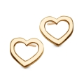 Złote Kolczyki Serduszka