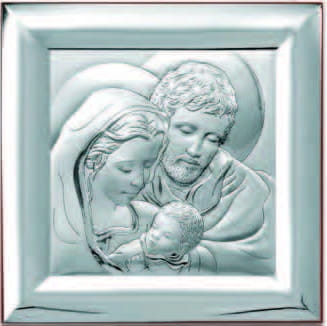 Posrebrzany obrazek Święta Rodzina Beltrami 12 x 12 cm