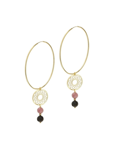 Kolczyki Koła z Turmalinem