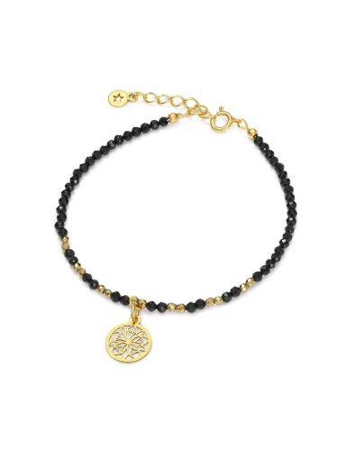 Bransoletka z naturalnych turmalinów i hematytów