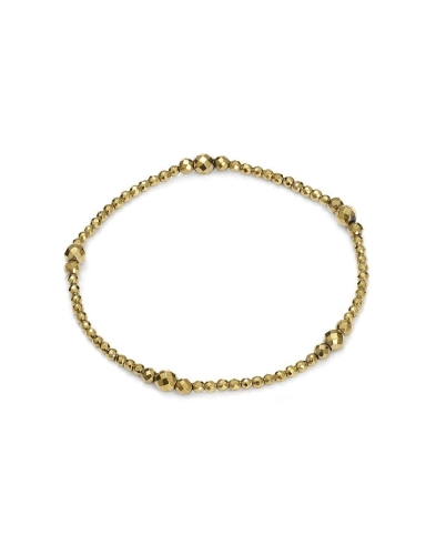 Bransoletka na gumce z hematytu