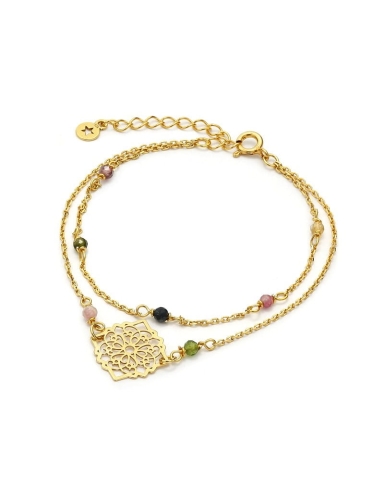 Złota Bransoletka z Turmalinem