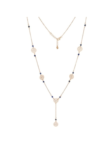 Złoty Naszyjnik z Lapisem