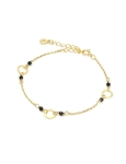 Bransoletka na pozłacanym łańcuszku z naturalnych turmalinów