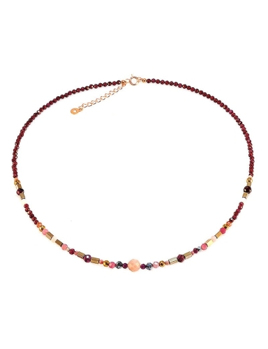 Krótki naszyjnik w kolorach ziemi