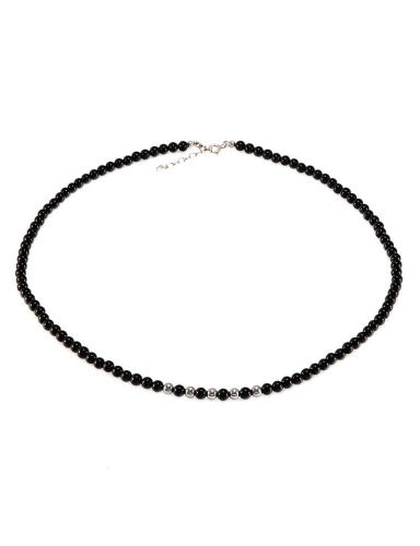 Czarny naszyjnik męski