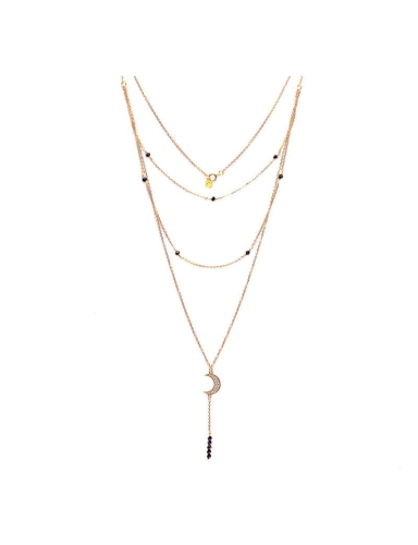 Naszyjnik Księżyc z Turmalinem