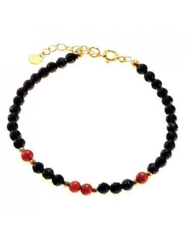 Bransoletka z Turmalinem i Koralem