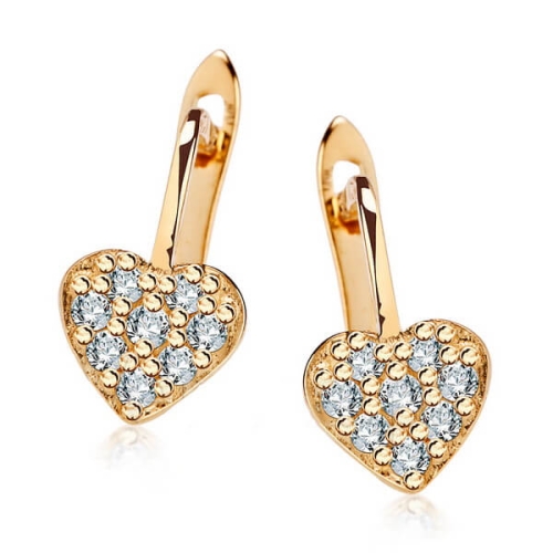 Kolczyki Złote Serduszka