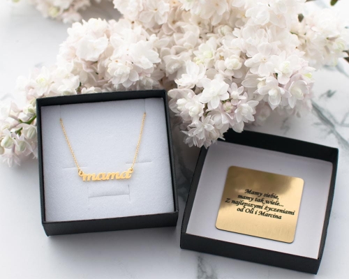 Naszyjnik z Napisem Mama