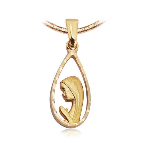 Złoty Medalik Matka Boska