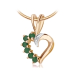 Wisiorek Serce ze Szmaragdem