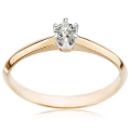 Złoty Zaręczynowy Pierścionek z Brylantem