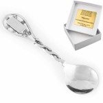 Srebrna Łyżeczka z Motywem Kwiatowym