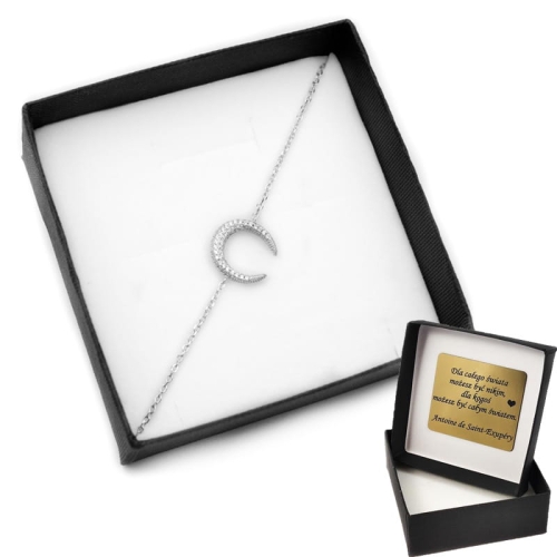 Bransoletka Księżyc z Cyrkoniami