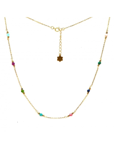 Krótki naszyjnik amazonit opal hematyt