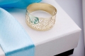 Złoty Pierścionek Ażurowy
