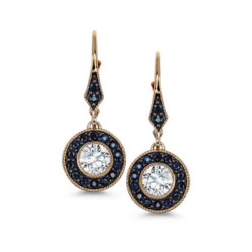 Złote Kolczyki z Topazem