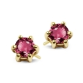 Złote Kolczyki z Rubinem Naturalnym