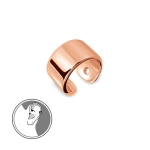 Nausznica Szeroka Pozłacana Różowym Złotem