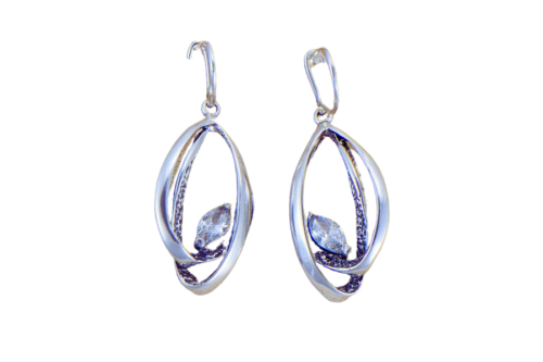 Kolczyki Wiszące z Cyrkoniami