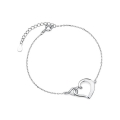 Srebrna Bransoletka Serce Nieskończoność