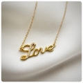 Złoty Naszyjnik z Napisem