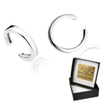 Nausznica na ucho srebrna gładka