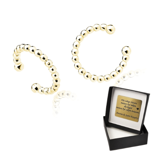 Nausznica zaciskowa pozłacana