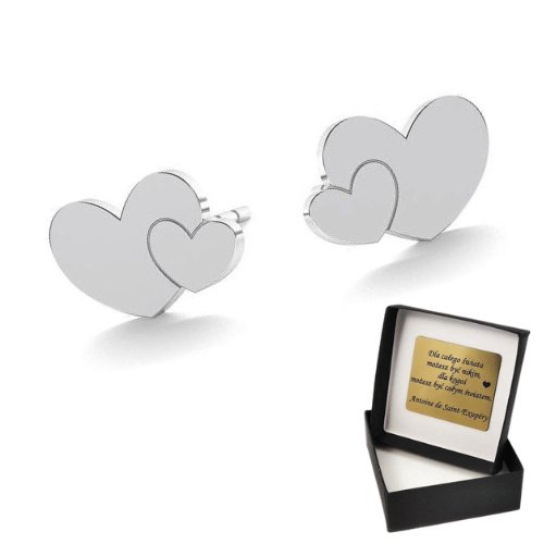 Kolczyki Srebrne Serduszka