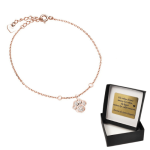  Bransoletka z łapką psa różowe złoto