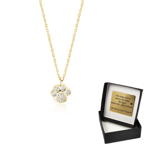 Naszyjnik z psią łapką