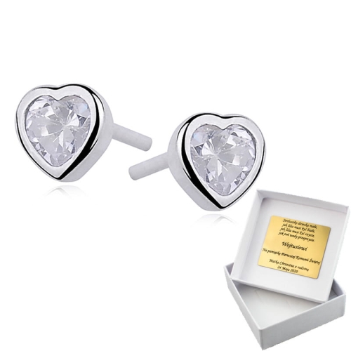 Kolczyki Srebrne Serduszka