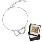 Bransoletka z serduszkami srebrna