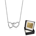 Naszyjnik z serduszkami srebrny