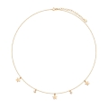 Delikatny naszyjnik choker z kwiatuszkami, 40–45 cm