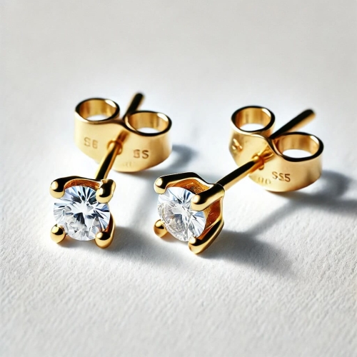 Złote Kolczyki z Diamentami