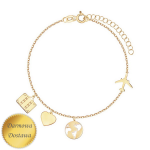 Bransoletka Mapa Świata Złota