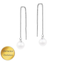 Kolczyki Srebrne z Naturalnymi Perłami