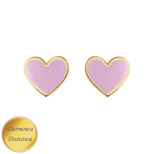 Kolczyki złote serduszka