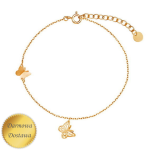 Bransoletka srebrna pozłacana