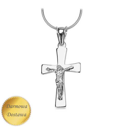 Srebrny Krzyżyk z Wizerunkiem Jezusa