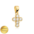 Damski Krzyżyk Złoty z Cyrkoniami