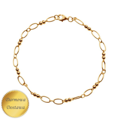 Złota Bransoletka z Kuleczkami