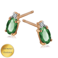 Złote Kolczyki z Diamentami i Szmaragdami