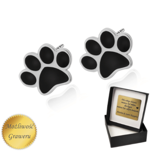 Kolczyki łapka psa