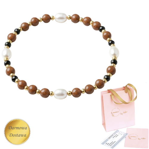 Bransoletka piasek pustyni na gumce