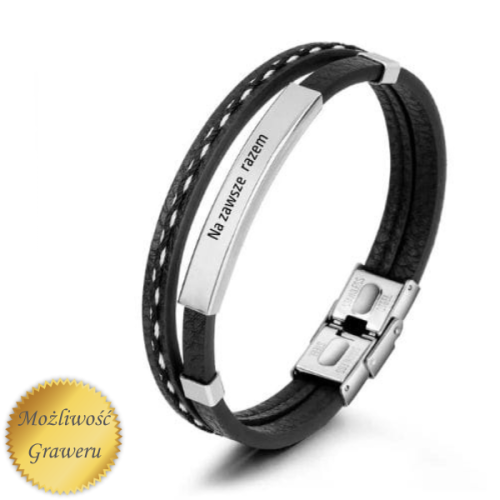 Męska bransoletka z blaszką