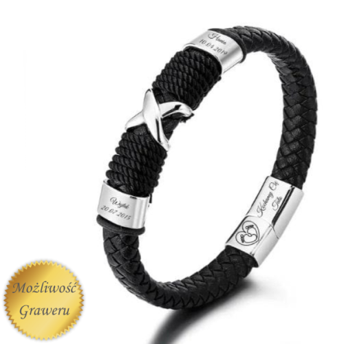 Męska bransoletka skórzana