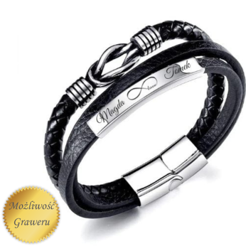 Skórzana bransoletka męska